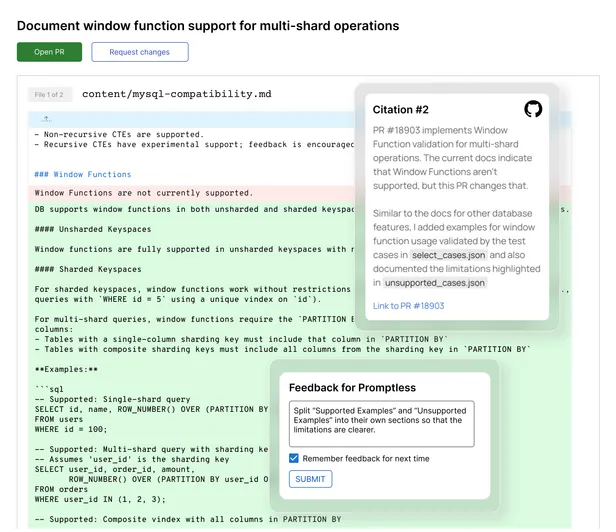 Step 3: Review - review citations, feedback, and inline edits