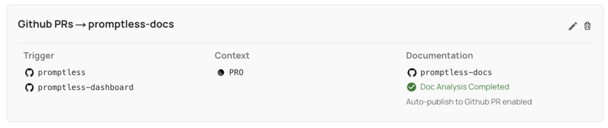 Project configuration showing Linear team selection